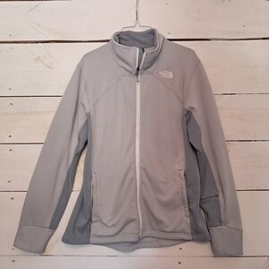 The North Face Womens Momentum Full Zip Grey Jacket Size XL